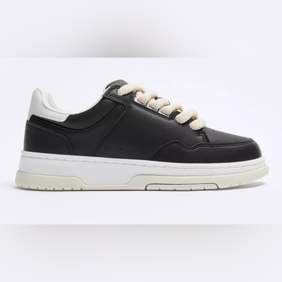 Zara Other - Zara Men’s Chunky Black Sneakers with Cream Laces